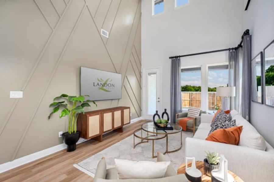 Furnished interior in a model home at Dominion at Brookhollow in Prosper (Image 6).