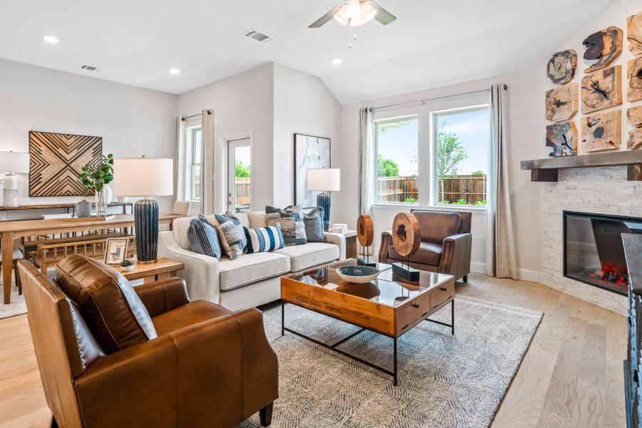 Furnished interior in a model home at Verandah in Royse City (Image 14).
