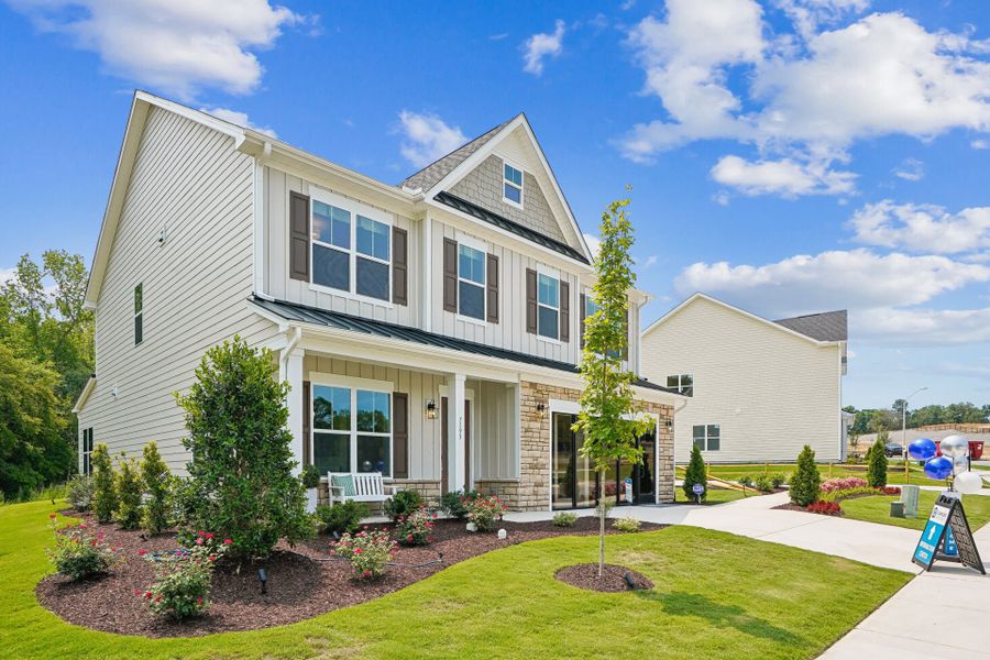 Front exterior of a home in the Blue Run community, located in Raleigh, NC (Image 10).