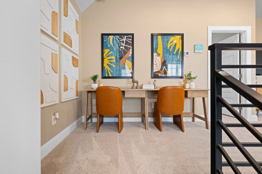 Furnished interior in a model home at Cross Creek in Cedar Park (Image 29).