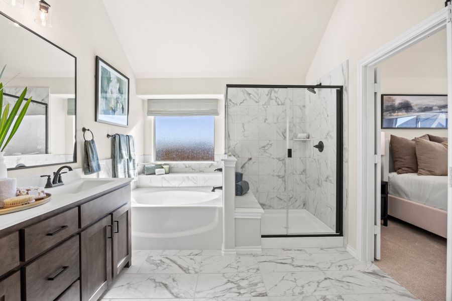 Furnished interior in a model home at Waterford Park in Weatherford (Image 30).