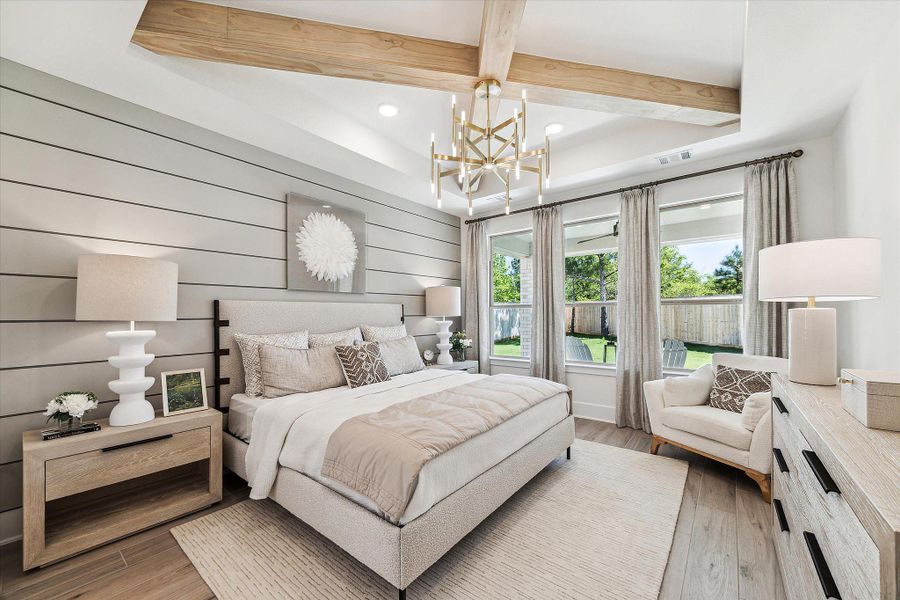 Furnished interior in a model home at Kresston - 40' in Montgomery (Image 13). Furnished interior in a model home at Kresston - 40' in Montgomery (Image 13).