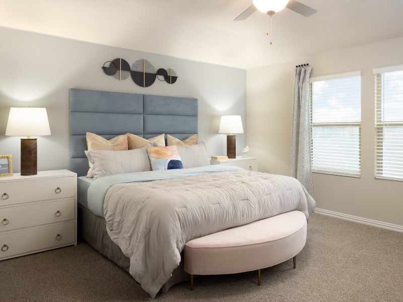 Furnished interior in a model home at Southridge in McKinney (Image 10).