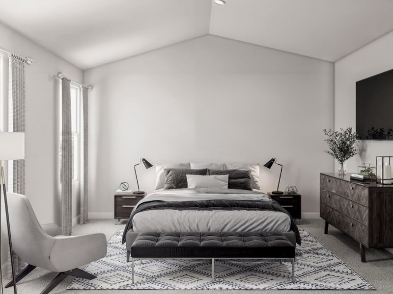 Furnished interior in a model home at Villages of Mayfield in Cleburne (Image 30).