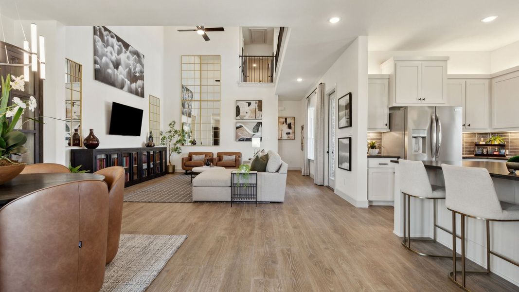 Furnished interior in a model home at Hazelwood 40' Series in Frisco (Image 8). Furnished interior in a model home at Hazelwood 40' Series in Frisco (Image 8).