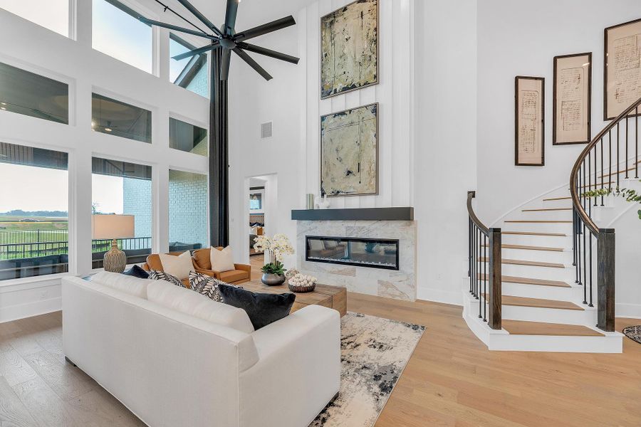 Furnished interior in a model home at The Colony - 50' in Bastrop (Image 5).