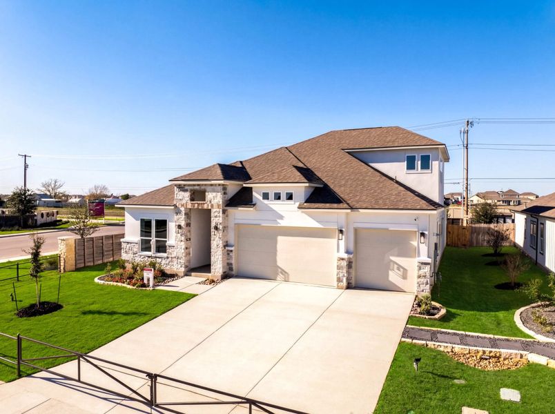 Front exterior of a home in the Weltner Farms 60’s community, located in New Braunfels, TX (Image 11).