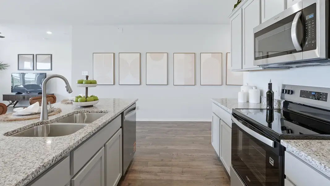 Furnished interior in a model home at Eagles Landing in Waco (Image 5).