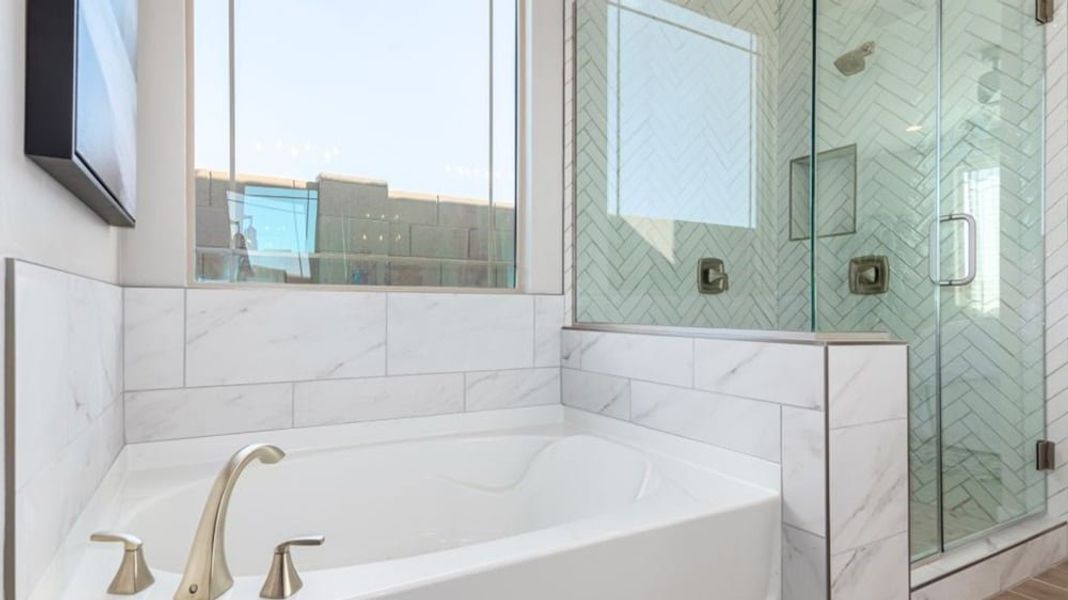 Furnished interior in a model home at Alamar Encore Collection in Avondale (Image 42).