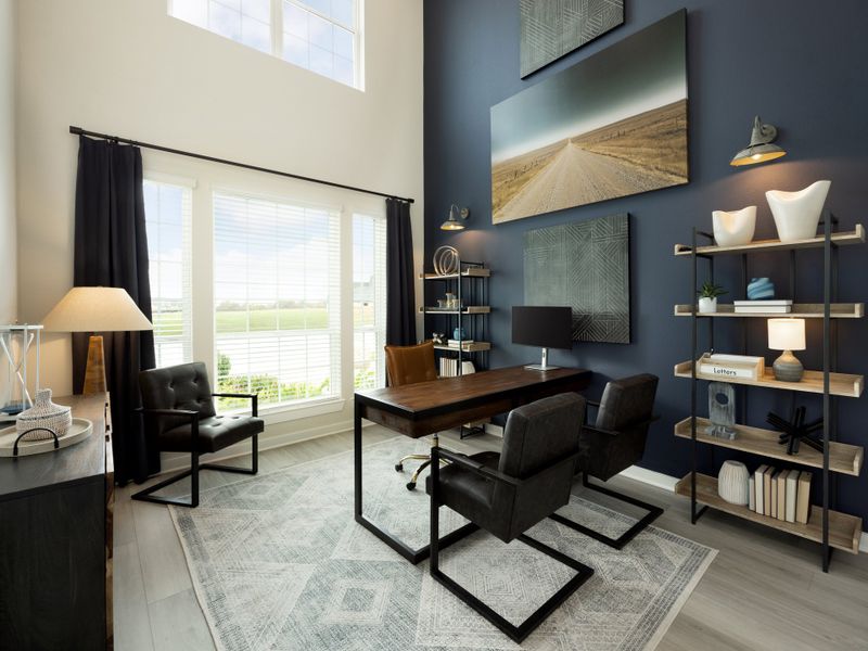 Furnished interior in a model home at Kingdom Heights in Rosenberg (Image 16). Furnished interior in a model home at Kingdom Heights in Rosenberg (Image 16).