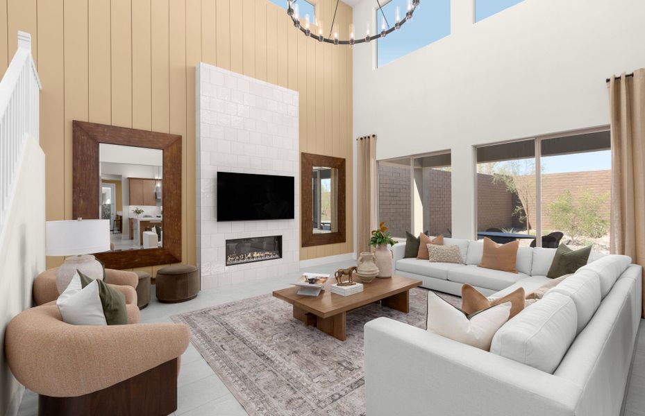 Furnished interior in a model home at Upper Canyon in Phoenix (Image 8).