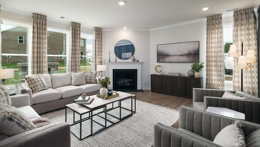 Furnished interior in a model home at Sanctuary at Southgate in Indian Trail (Image 13). Furnished interior in a model home at Sanctuary at Southgate in Indian Trail (Image 13).