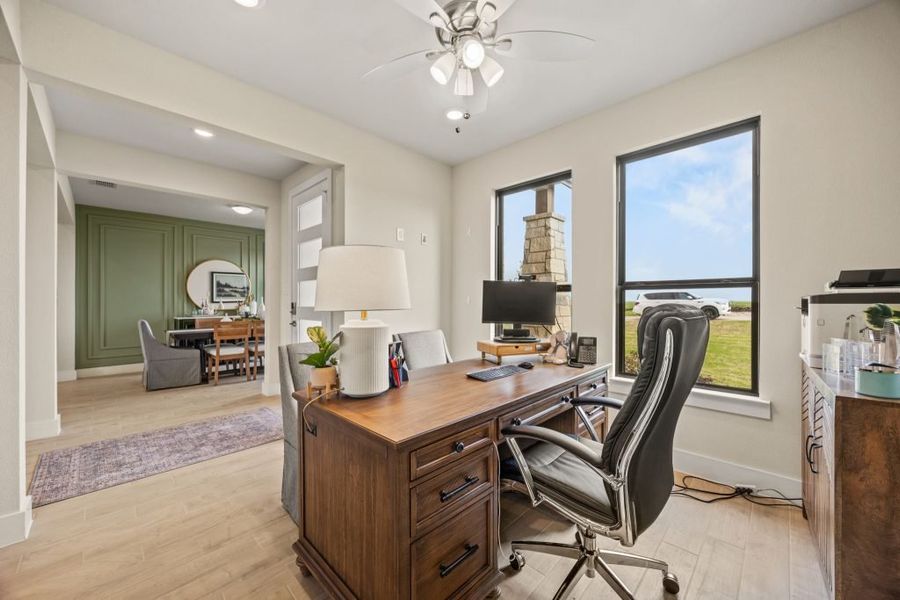 Furnished interior in a model home at Carrera Ranch in Waxahachie (Image 17). Furnished interior in a model home at Carrera Ranch in Waxahachie (Image 17).