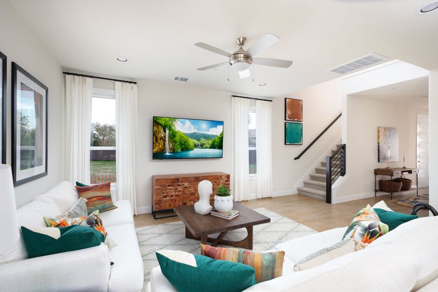 Furnished interior in a model home at Clear Creek in Round Rock (Image 10).