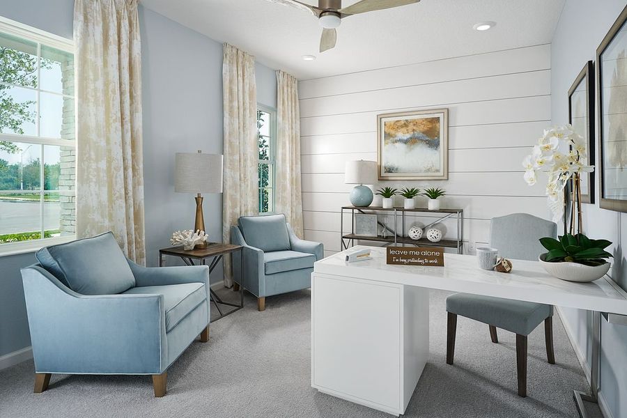 Furnished interior in a model home at Tamarack at Two Rivers in Zephyrhills (Image 56).