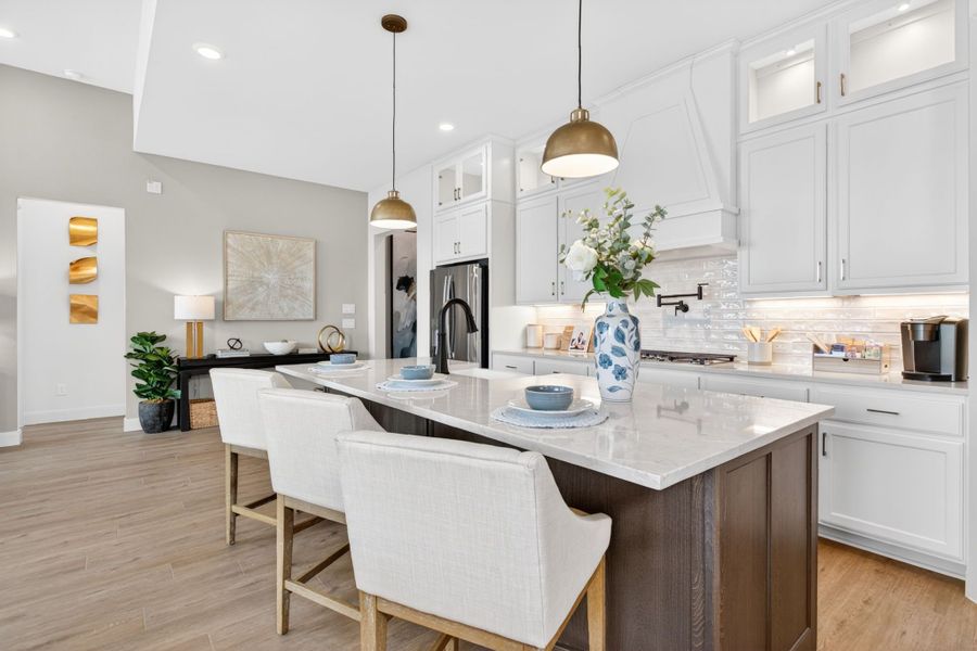 Furnished interior in a model home at Wildflower Ranch in Fort Worth (Image 82).