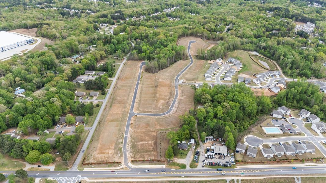 Site preparation and early development at Falls Creek in Flowery Branch, GA (Image 9).