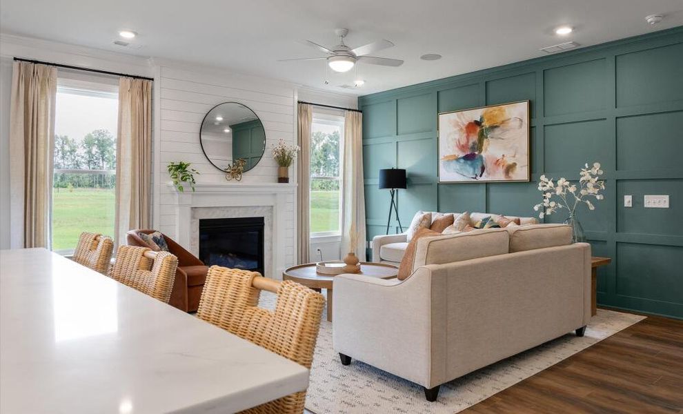 Furnished interior in a model home at Parker's Preserve in Ridgeville (Image 23).