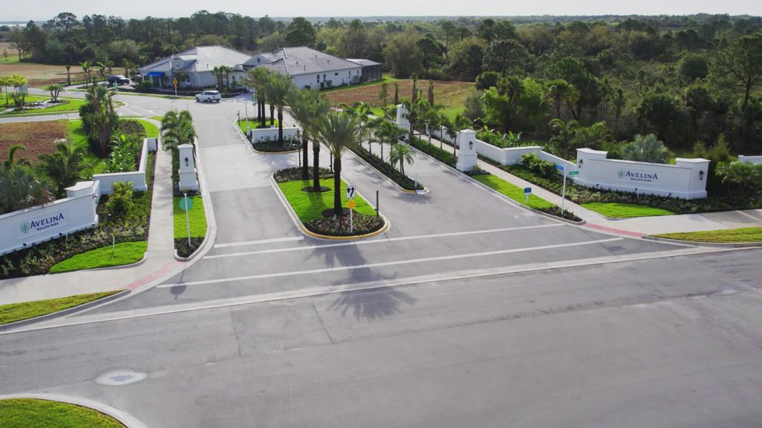 Entrance to the Avelina community in Venice, FL, featuring signage and landscaping (Image 1). Entrance to the Avelina community in Venice, FL, featuring signage and landscaping (Image 1).