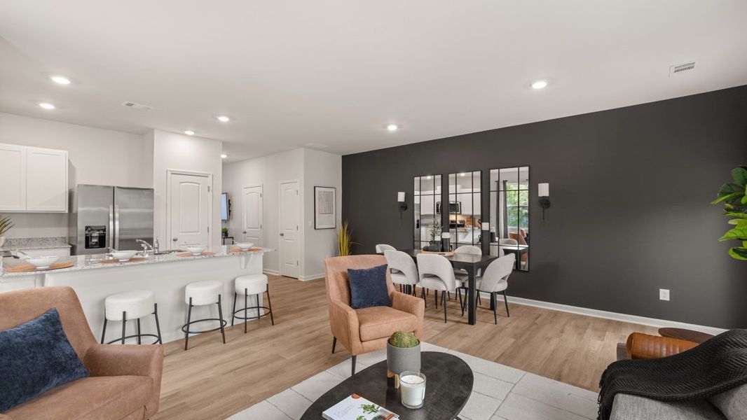 Furnished interior in a model home at Woodbury Park in Atlanta (Image 28).