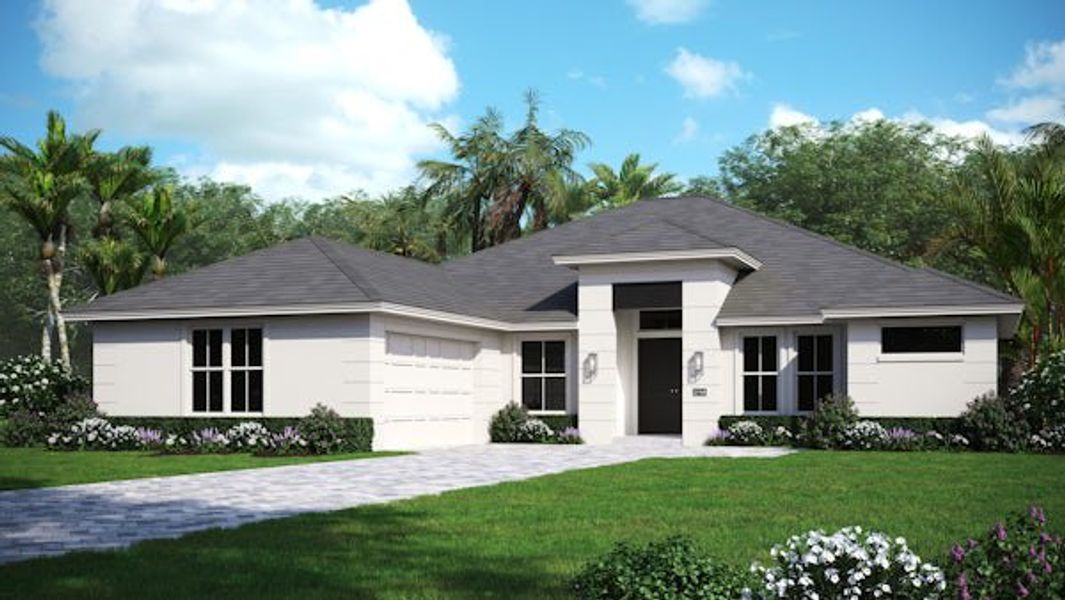 Front exterior of a home in the BELTERRA community, located in Port St. Lucie, FL (Image 60).