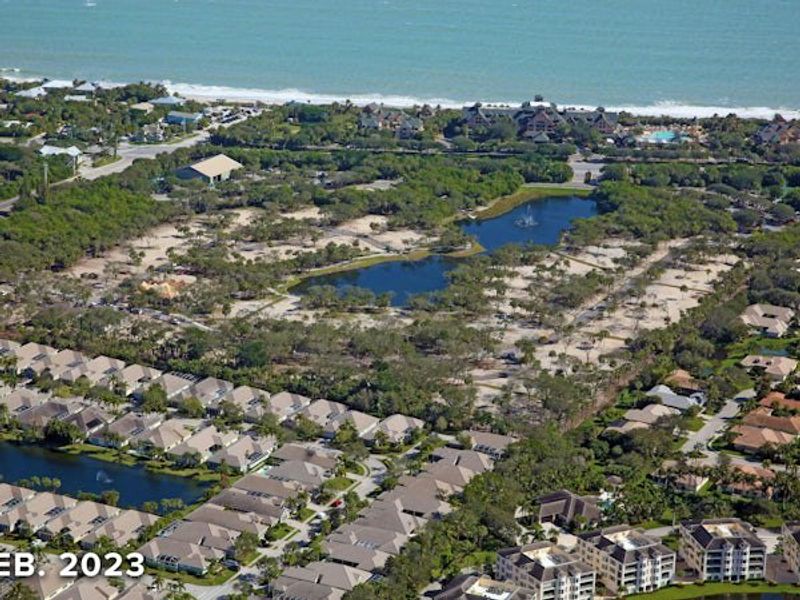 Aerial view of the Seaglass community in Vero Beach, FL, showing layout and nearby surroundings (Image 23).