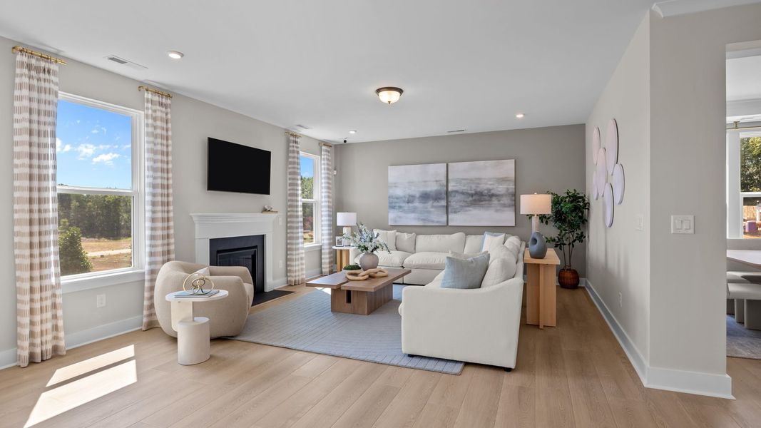 Furnished interior in a model home at Farms at Bellingham in Mooresville (Image 11).