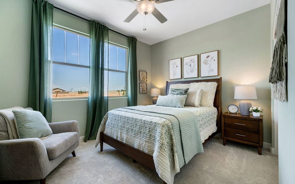 Furnished interior in a model home at Rancho Santa Rosa in Maricopa (Image 28).