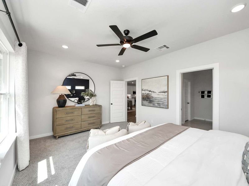 Furnished interior in a model home at Enclave at Newport in Crosby (Image 38).