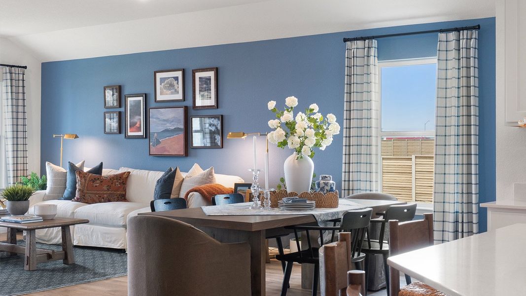 Furnished interior in a model home at Monarch Ranch in Manor (Image 13).