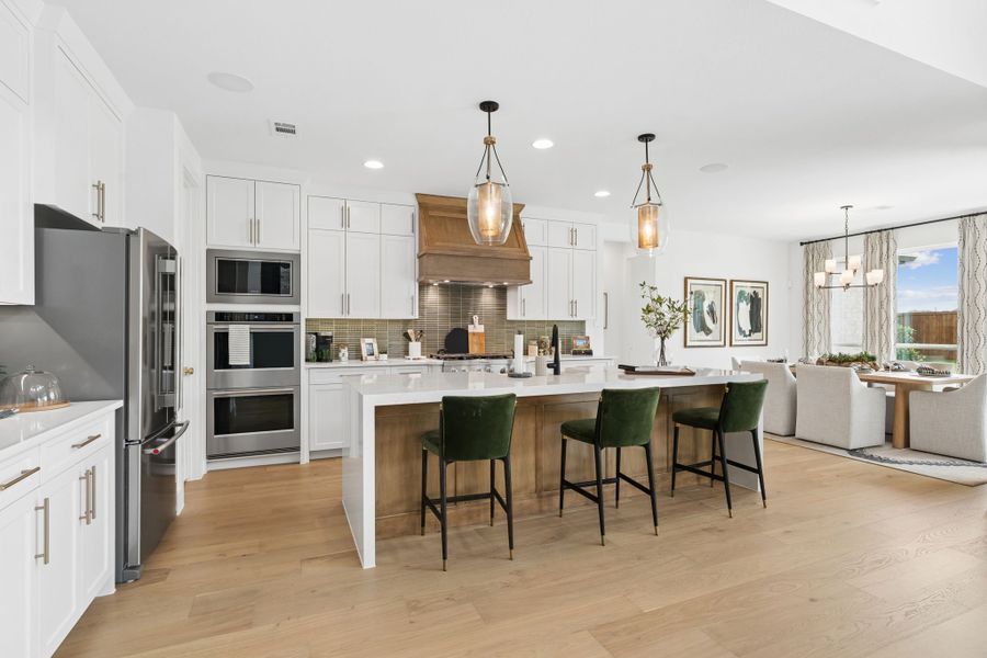 Furnished interior in a model home at Sweetgrass 65s in Haslet (Image 13).