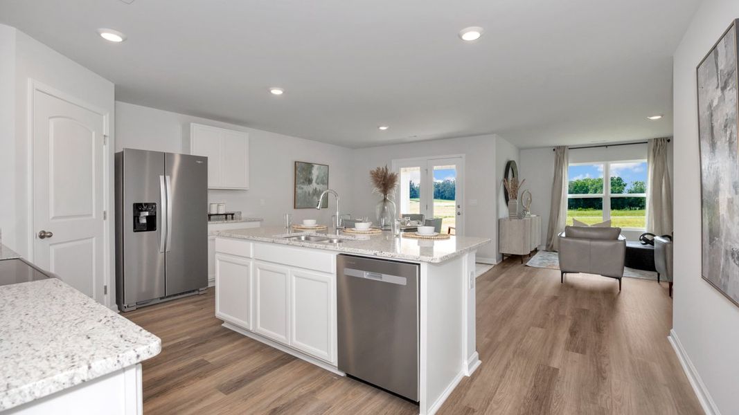 Furnished interior in a model home at Bailey Park in Fayetteville (Image 5).