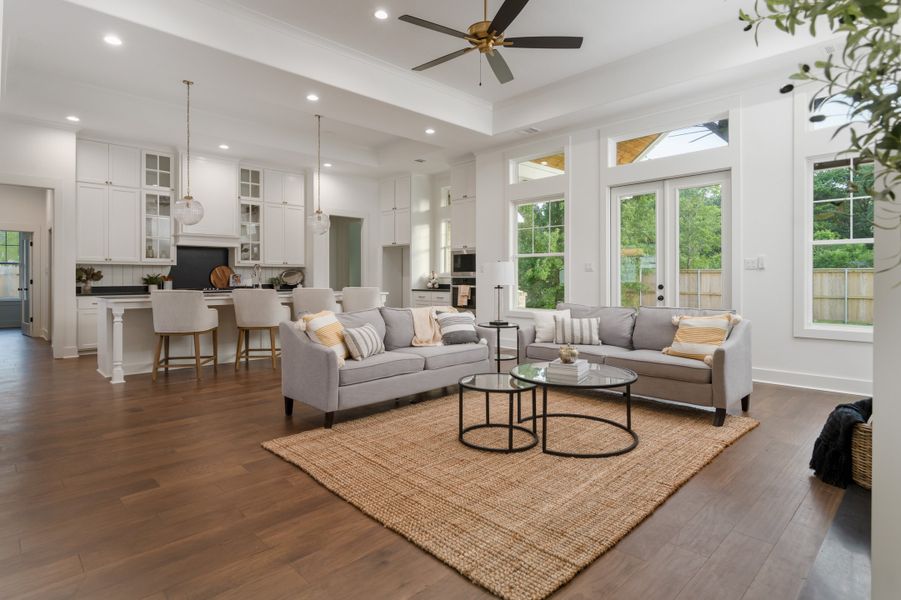 Furnished interior in a model home at Pebble Creek in College Station (Image 18). Furnished interior in a model home at Pebble Creek in College Station (Image 18).