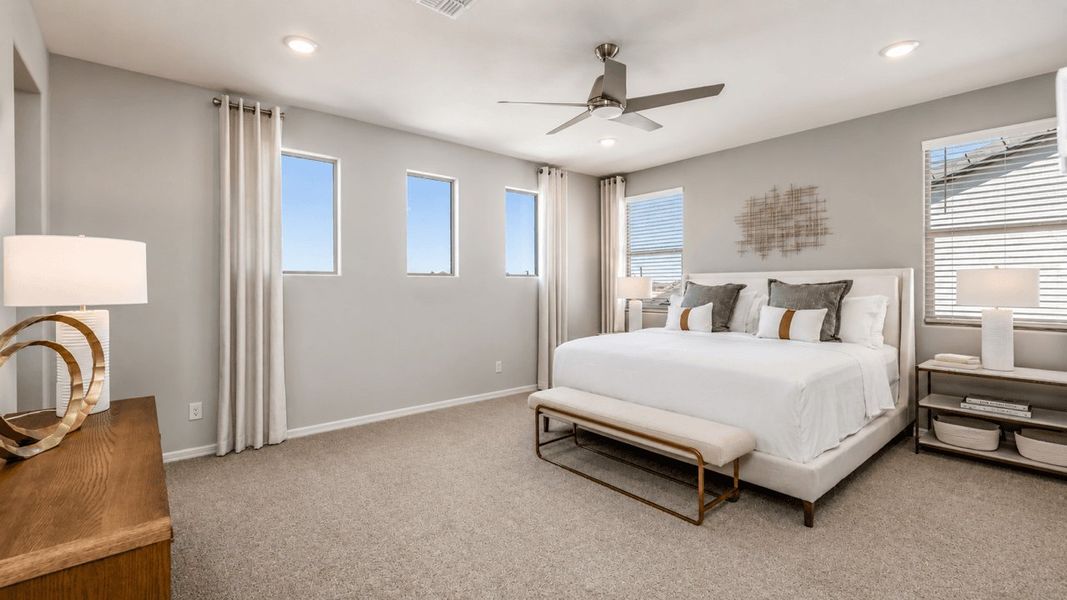 Furnished interior in a model home at The Grove at El Cidro in Goodyear (Image 22). Furnished interior in a model home at The Grove at El Cidro in Goodyear (Image 22).