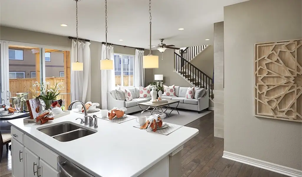 Furnished interior in a model home at Seasons at The Glen in Colorado Springs (Image 7).