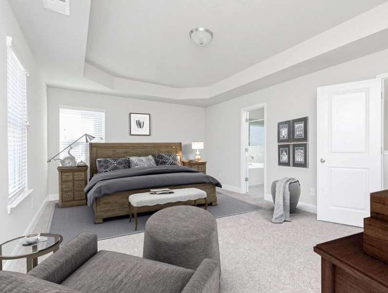 Furnished interior in a model home at Killian Manor at The Adares in Adairsville (Image 4).