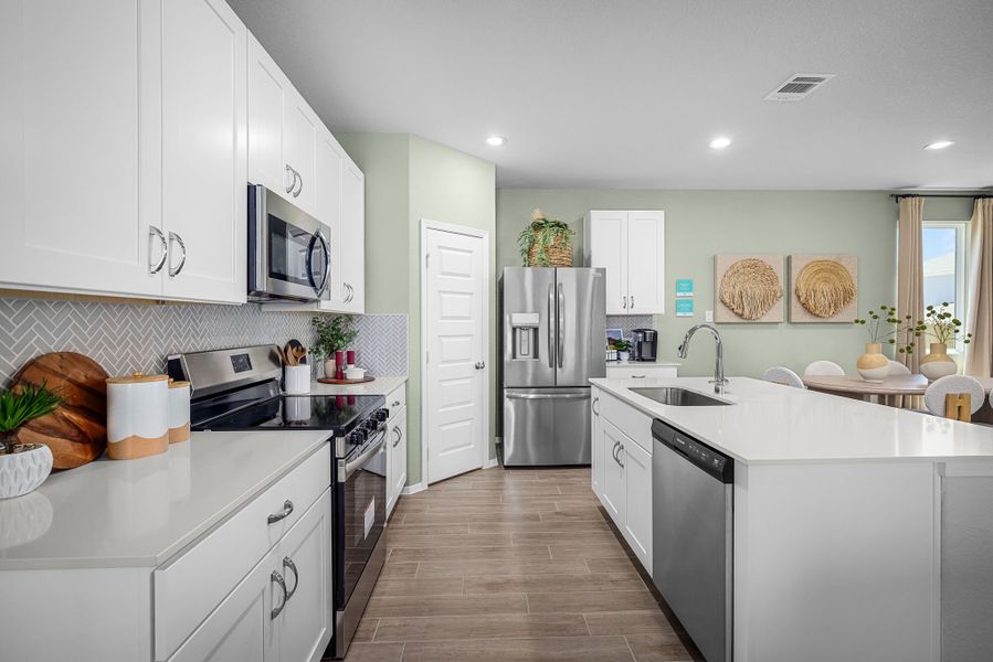 Furnished interior in a model home at Cascade in Liberty Hill (Image 41).