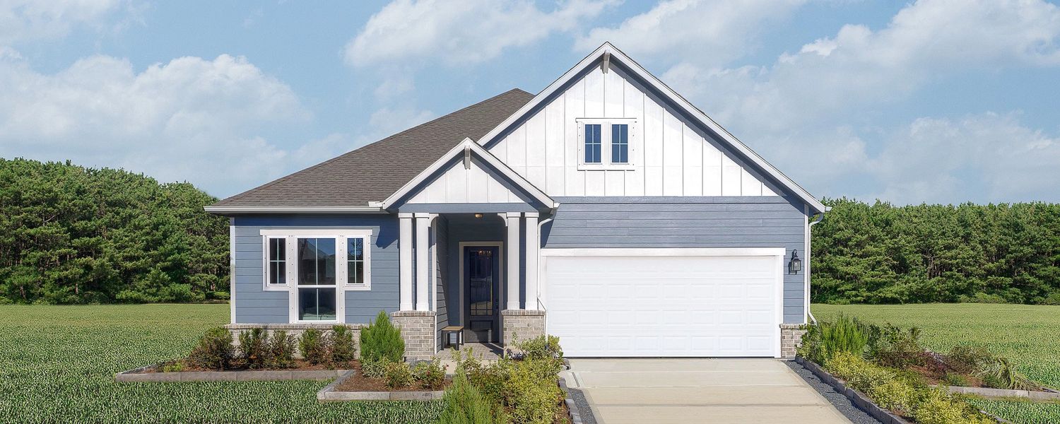 Front exterior of a home in the Blue Heron Estates community, located in Mont Belvieu, TX (Image 11).