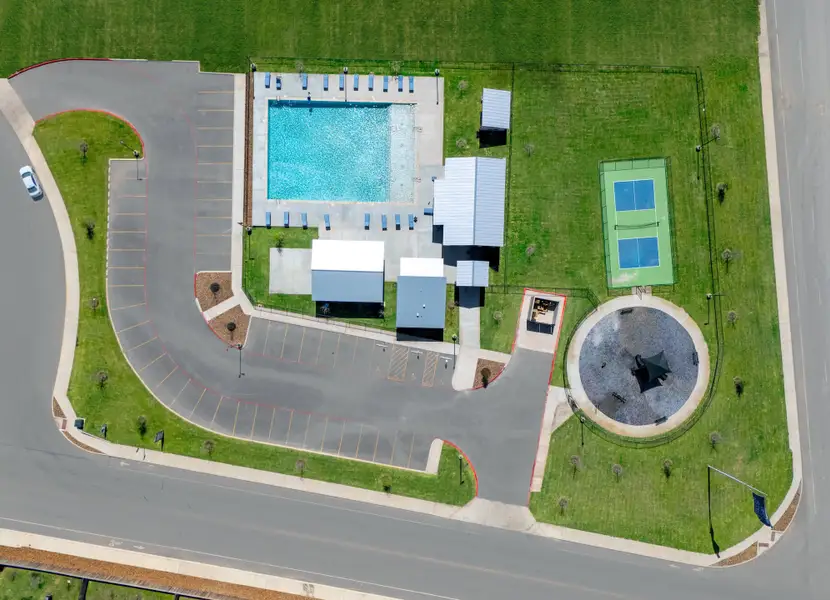 Aerial view of the Morgan Meadows community in San Antonio, TX, showing layout and nearby surroundings (Image 8). Aerial view of the Morgan Meadows community in San Antonio, TX, showing layout and nearby surroundings (Image 8).