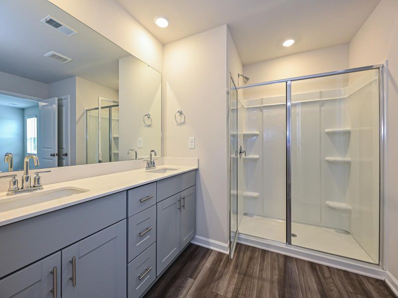 Furnished interior in a model home at Russell Grove - Rolling Hills Series in Charlotte (Image 18).