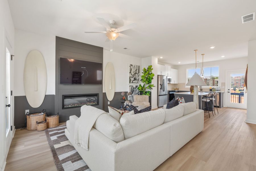 Furnished interior in a model home at Array in Atlanta (Image 54).