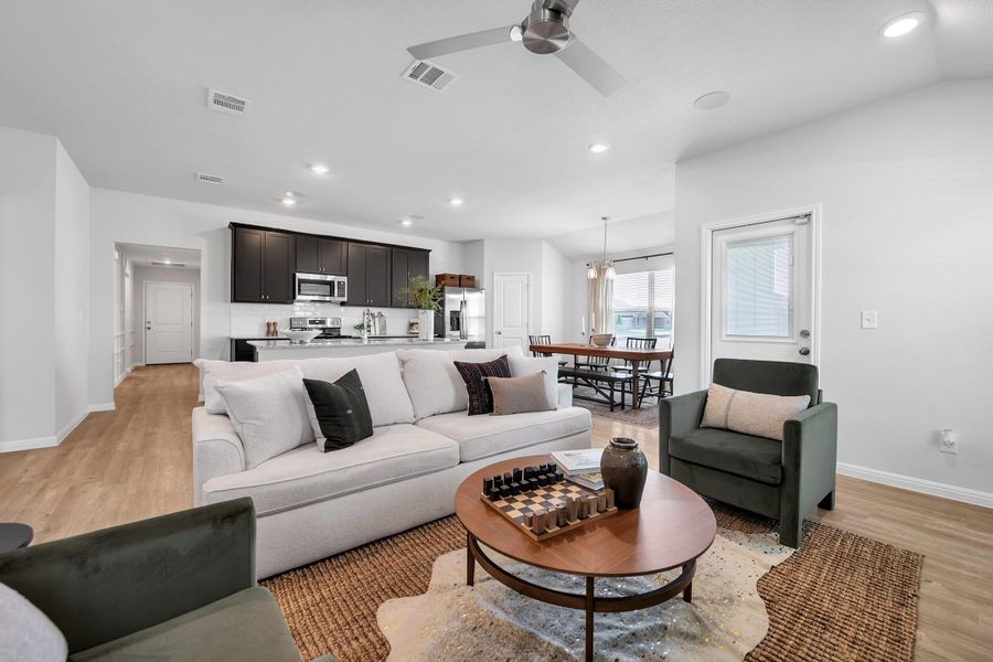 Furnished interior in a model home at Mesa Ridge in Temple (Image 3). Furnished interior in a model home at Mesa Ridge in Temple (Image 3).