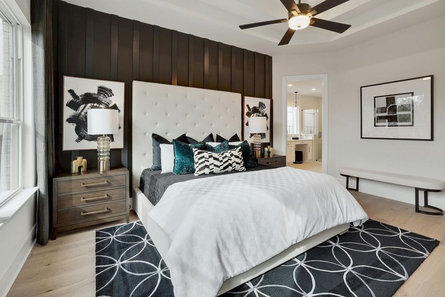 Furnished interior in a model home at Lariat - 60' in Liberty Hill (Image 21).