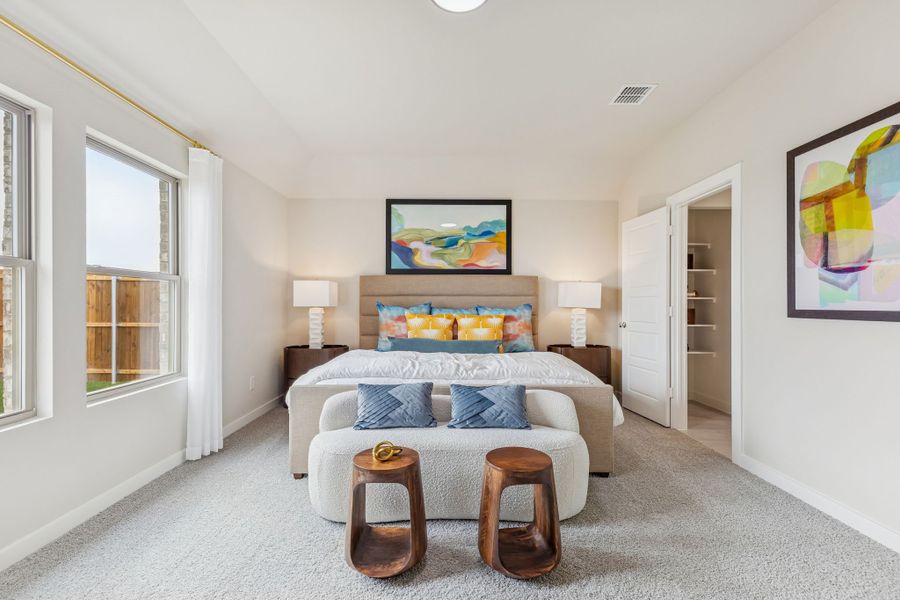 Primary Suite in the Hayden home plan by Trophy Signature Homes - REPRESENTATIVE PHOTO