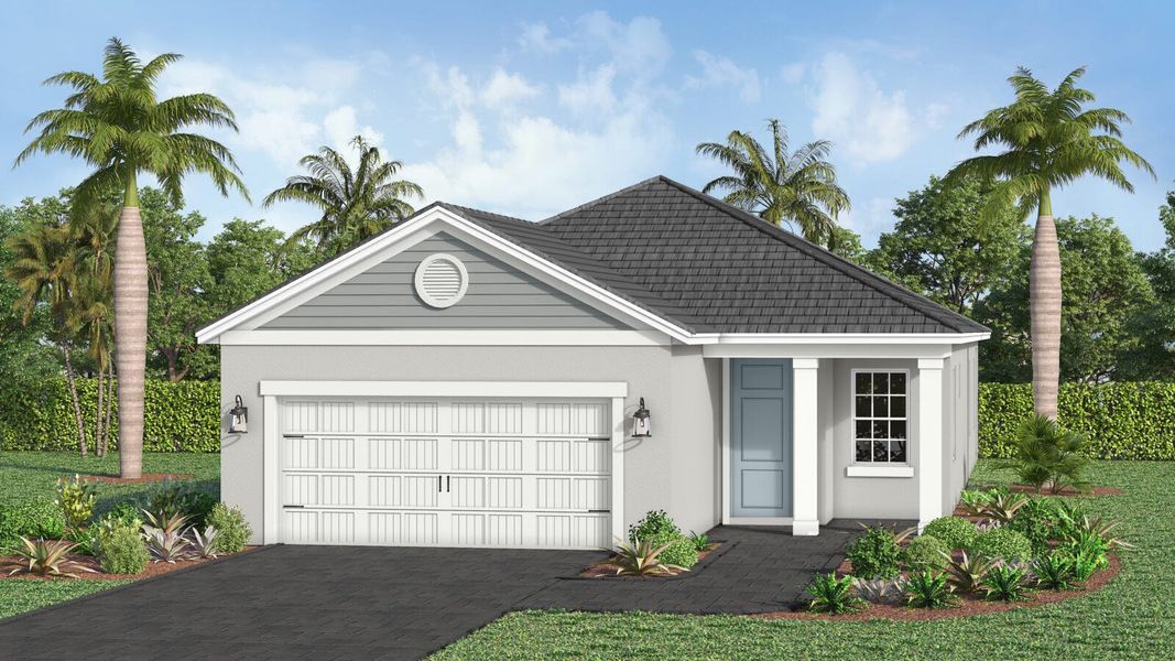 Front exterior of a home in the Kingston South Real Estate and Homes for Sale in Estero, FL - Neal Communities community, located in Estero, FL (Image 8).