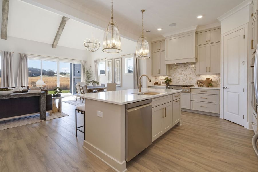 Furnished interior in a model home at Station Hill in Franklin (Image 14).