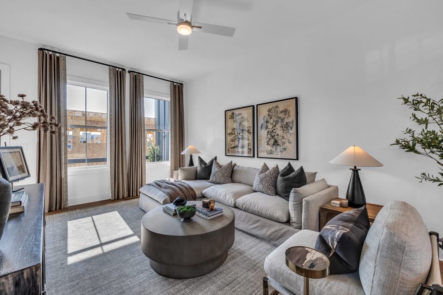 Furnished interior in a model home at BelleWether in Chattanooga (Image 4).
