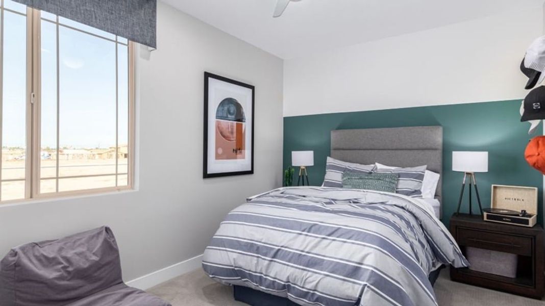 Furnished interior in a model home at Alamar Encore Collection in Avondale (Image 48).