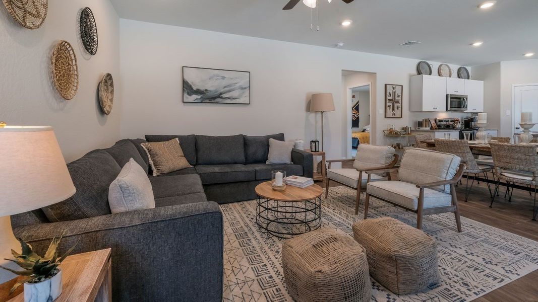 Furnished interior in a model home at August Trails in Needville (Image 4). Furnished interior in a model home at August Trails in Needville (Image 4).