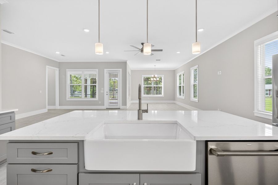 Furnished interior in a model home at Driftwood Estates in Santa Rosa Beach (Image 11).
